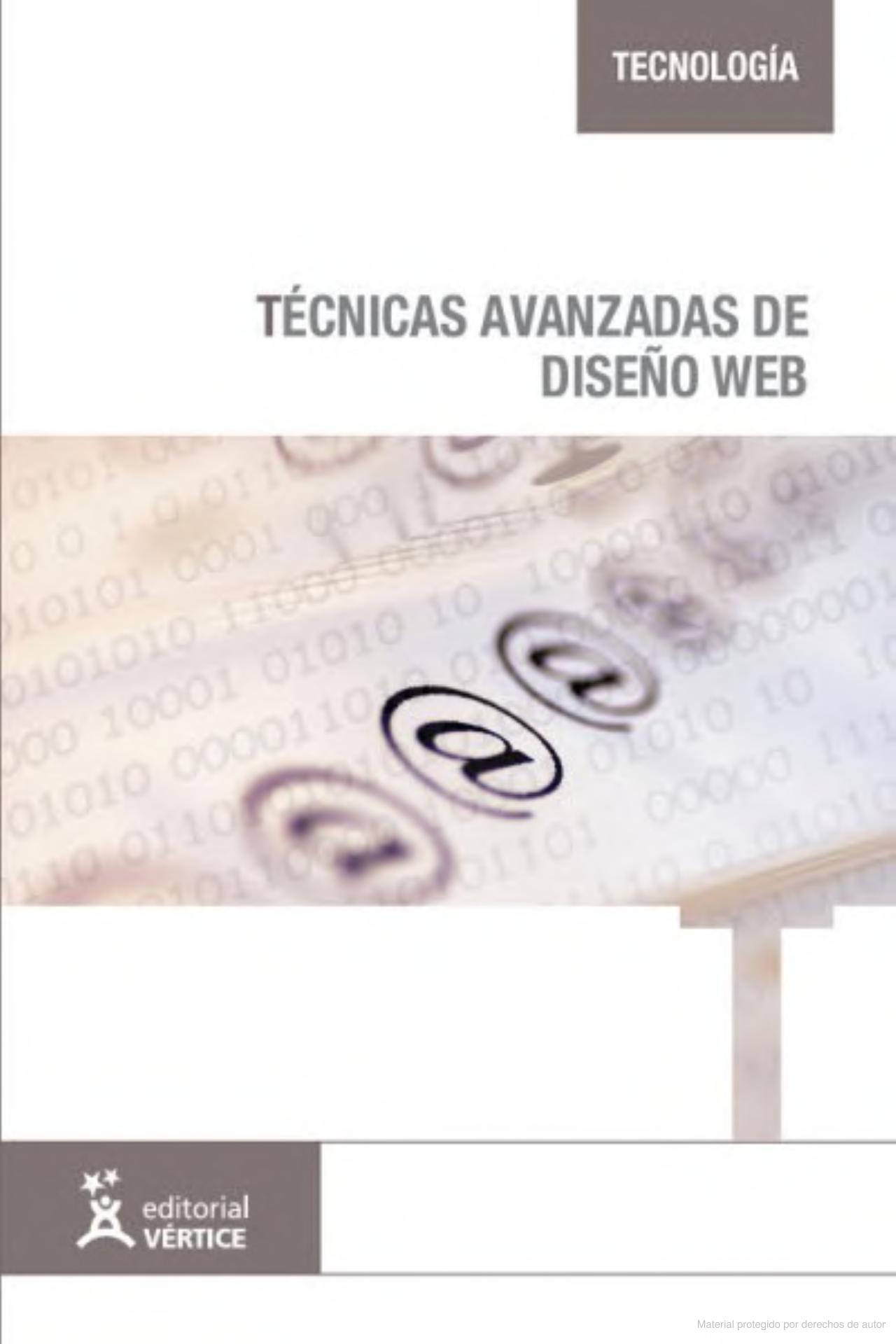 Portada del libro TECNICAS AVANZADAS DE DISEÑO WEB