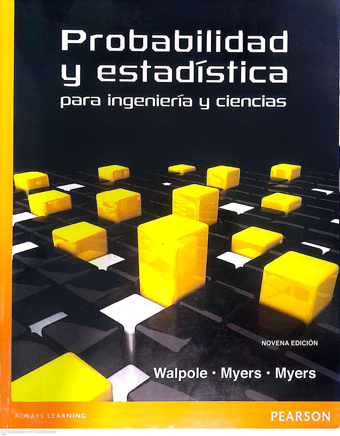 Portada del libro PROBABILIDAD Y ESTADISTICA PARA INGENIERIA Y CIENCIAS