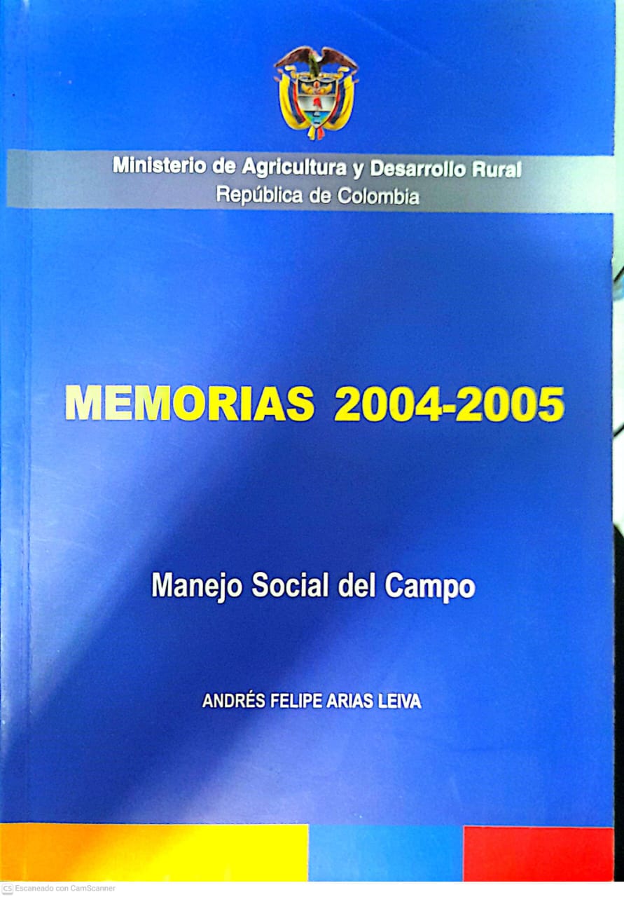 Portada del libro MANEJO SOCIAL DEL CAMPO. MEMORIAS 2004-2005