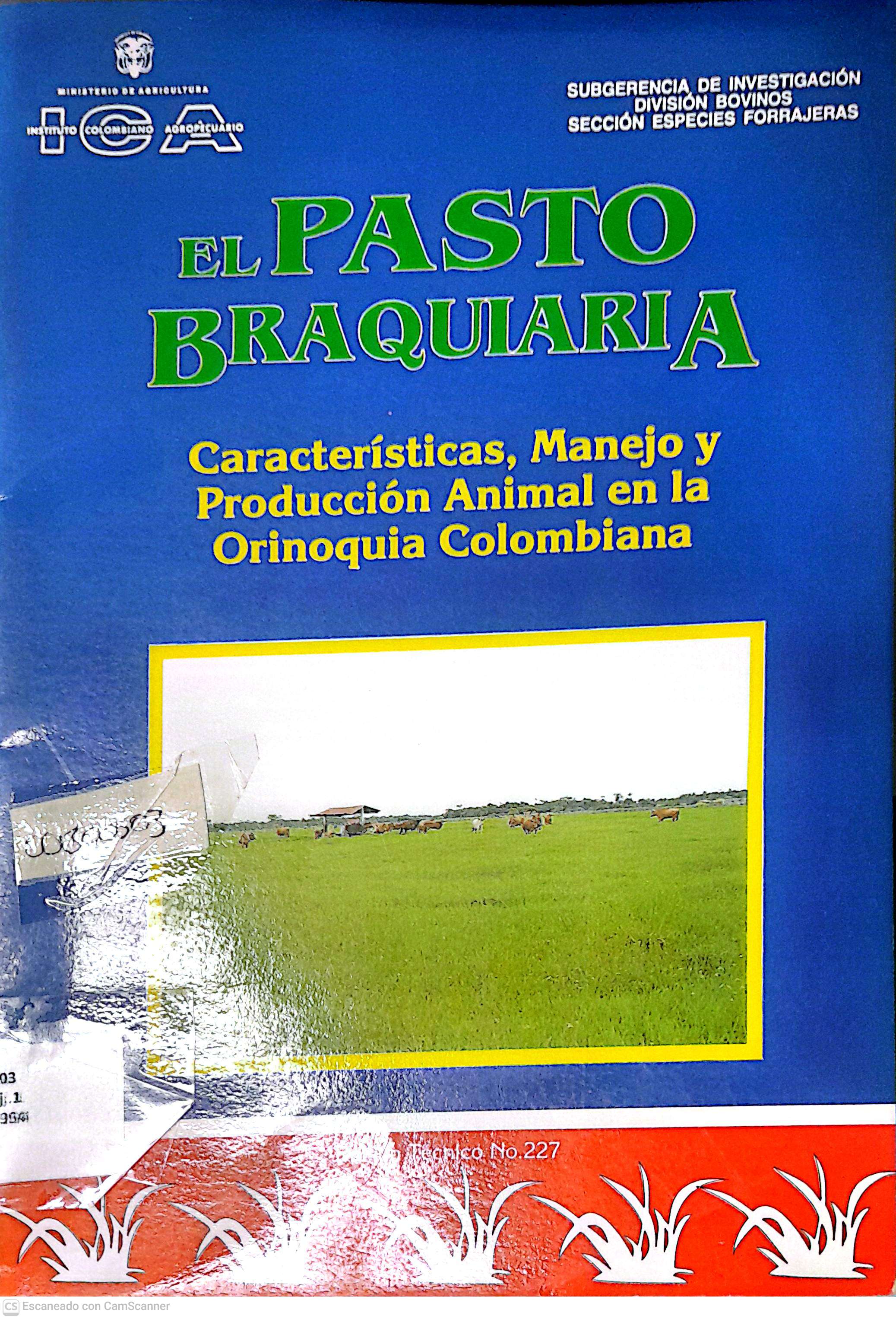 Portada del libro EL PASTO BRAQUIARIA