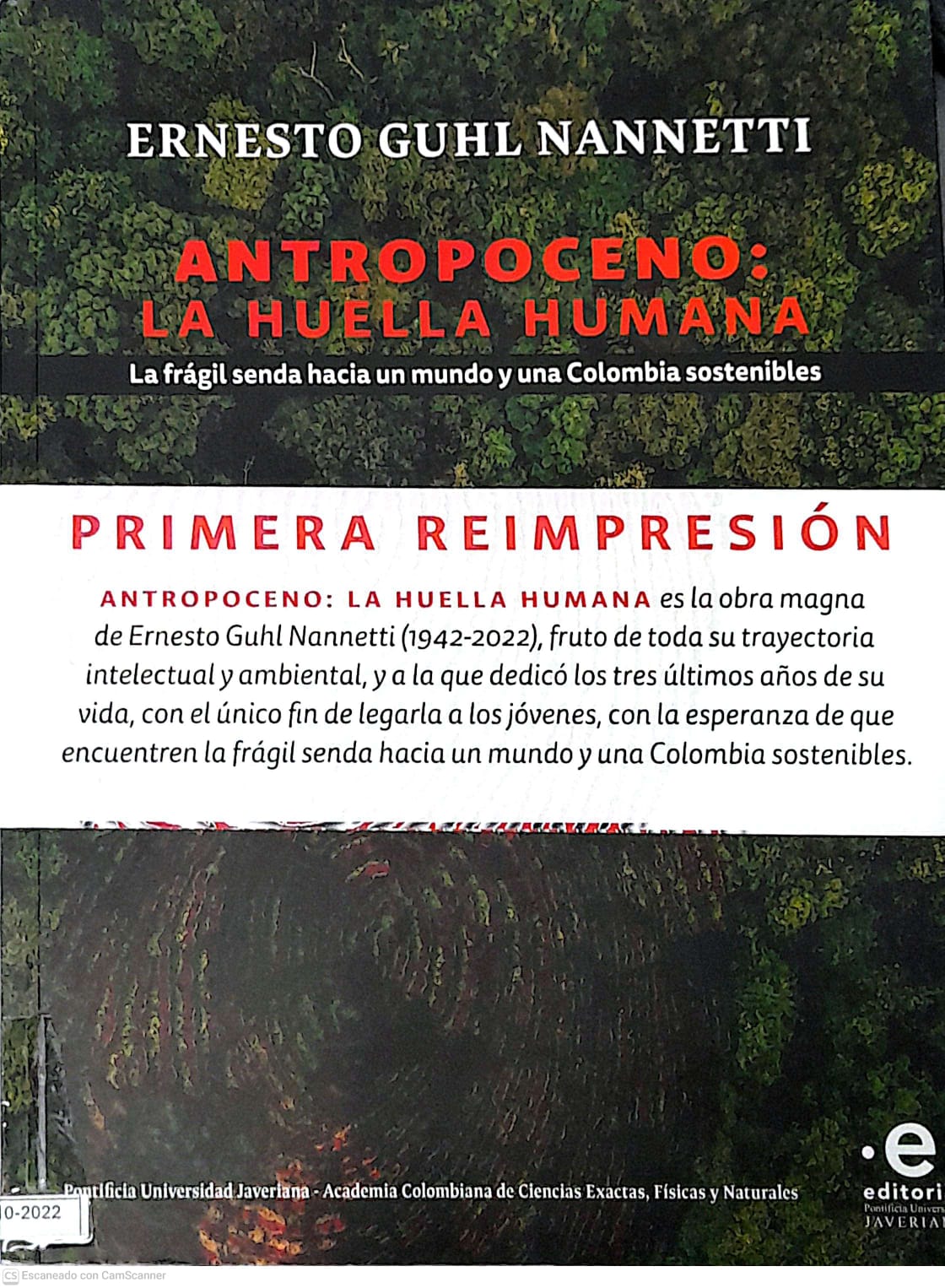 Portada del libro ANTROPOCENO: LA HUELLA HUMANA