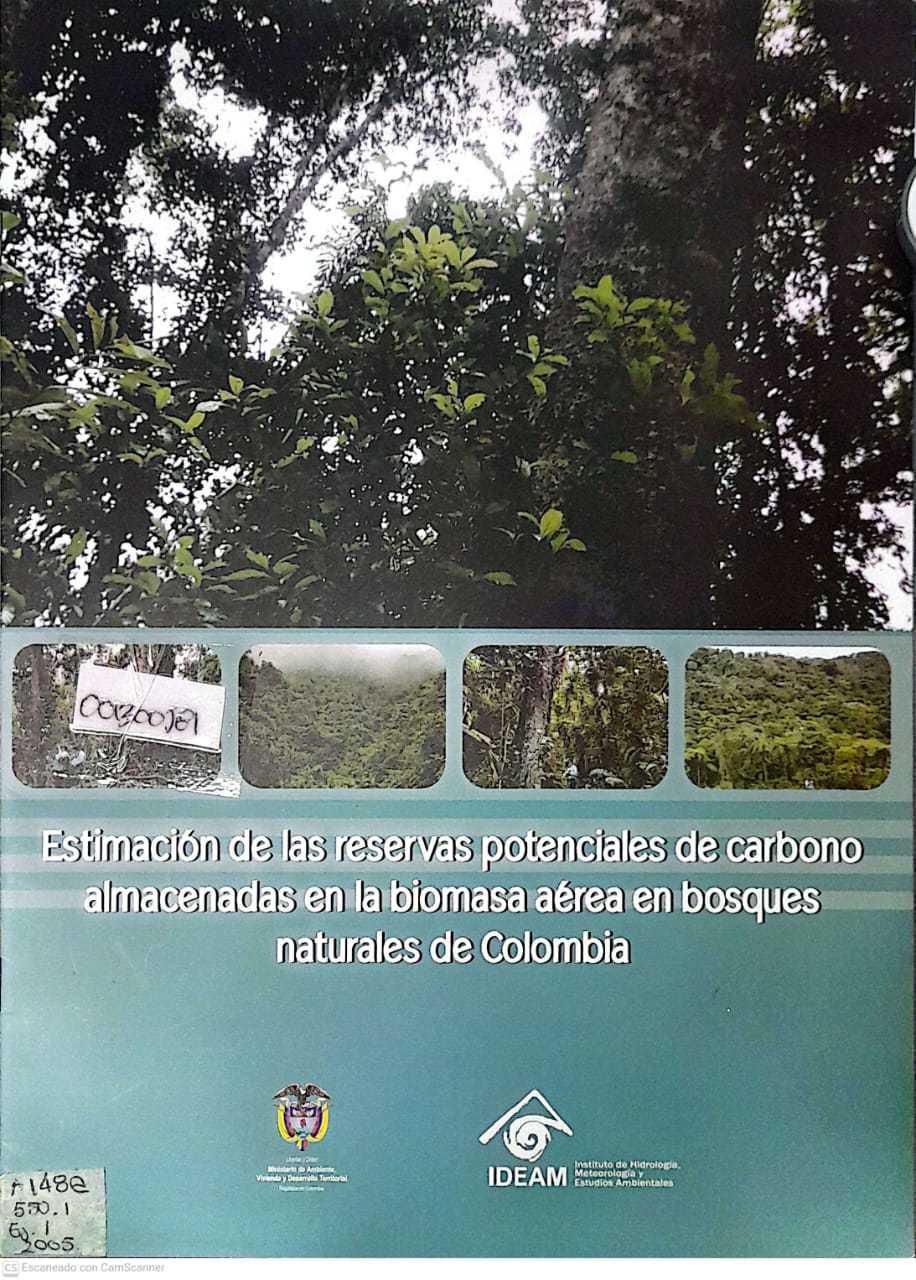 Portada del libro ESTIMACION DE LAS RESERVAS POTENCIALES DE CARBONO ALMACENADAS EN LA BIOMASA AERE