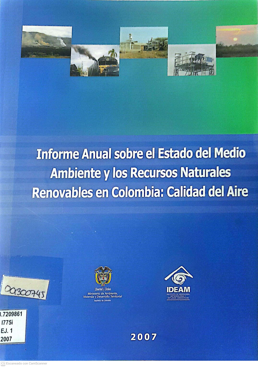 Portada del libro INFORME ANUAL SOBRE EL ESTADO DEL MEDIO AMBIENTE Y LOS RECURSOS NATURALES RENOVA