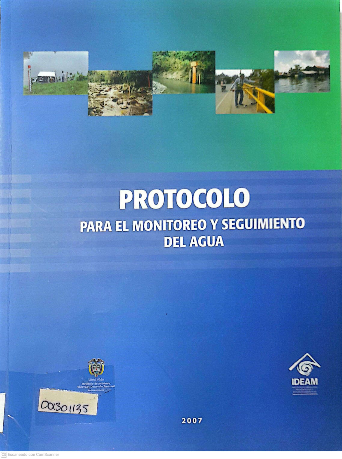 Portada del libro PROTOCOLO PARA EL MONITOREO Y SEGUIMIENTO DEL AGUA
