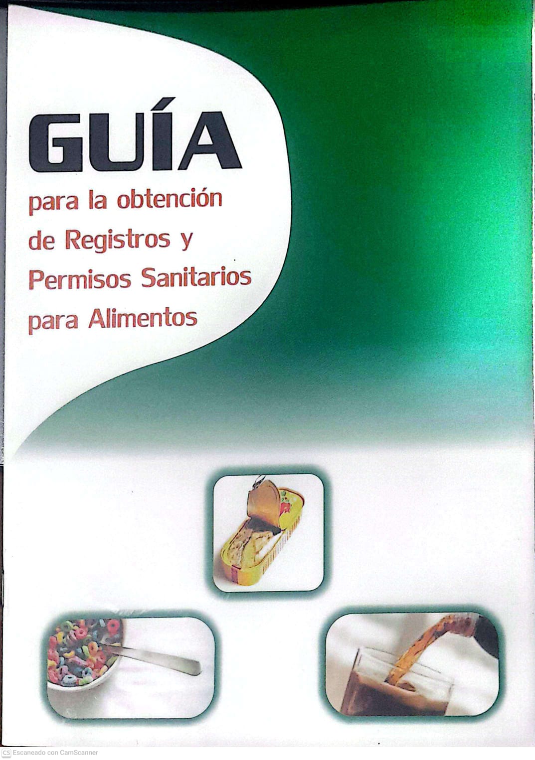 Portada del libro GUIA PARA LA OBTENCION DE REGISTROS Y PERMISOS SANITARIOS PARA ALIMENTOS