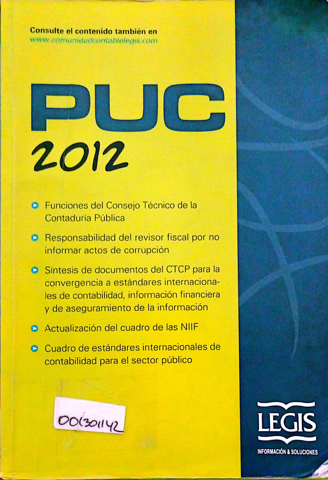 Portada del libro PUC 2012