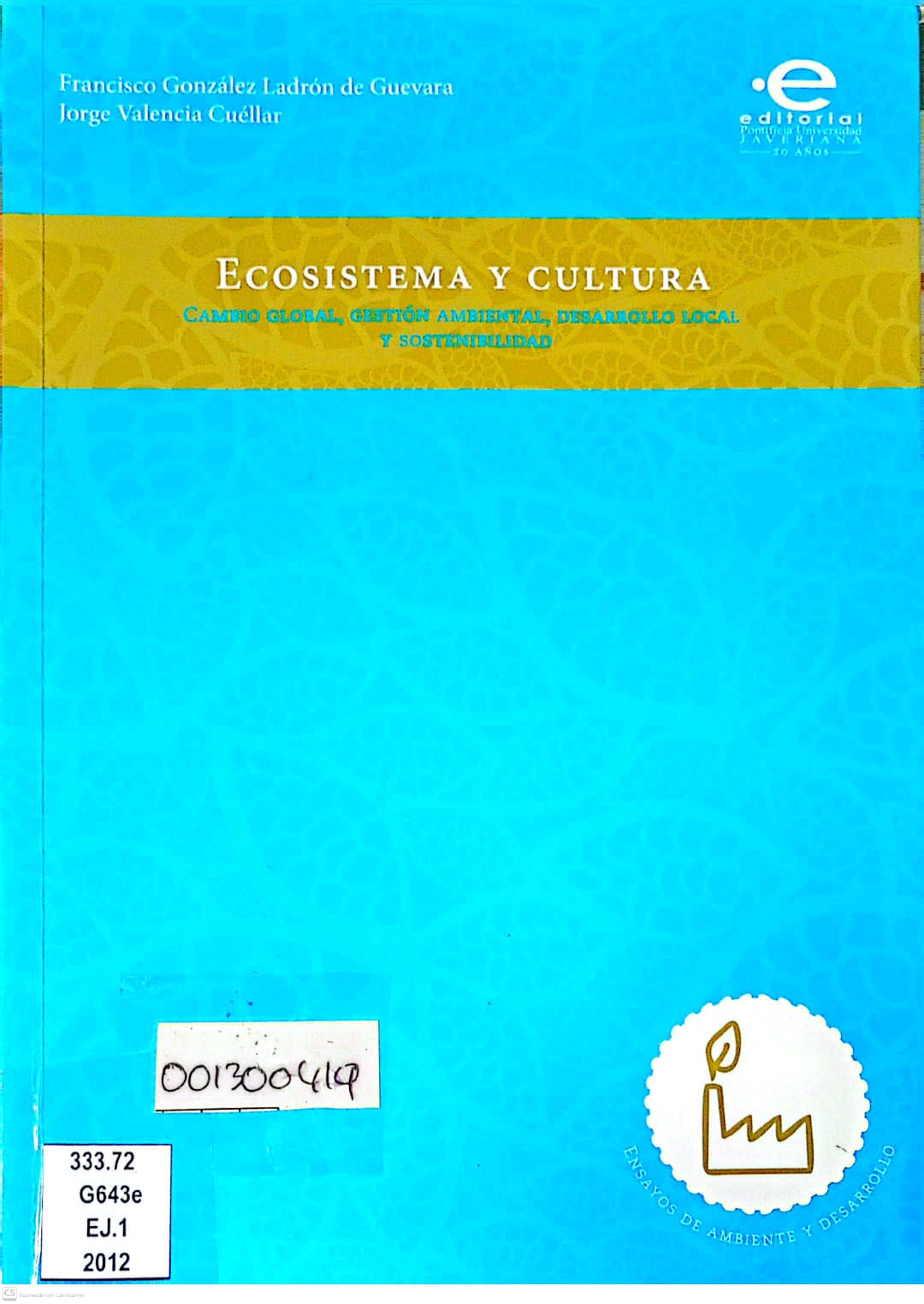 Portada del libro ECOSISTEMA Y CULTURA 