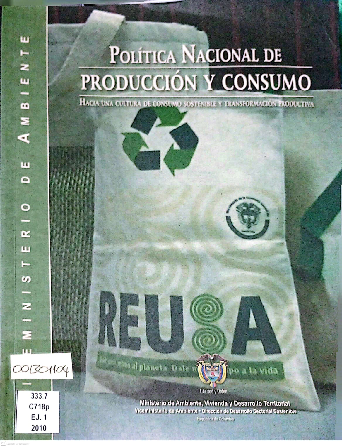 Portada del libro POLITICA NACIONAL DE PRODUCCION Y CONSUMO 